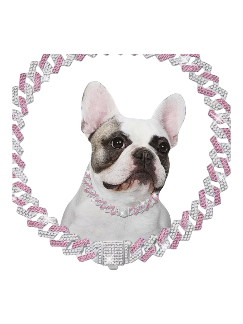 NWOT Pink and Silver Bling Dog Collar - Fashion Pet Necklace 10โ